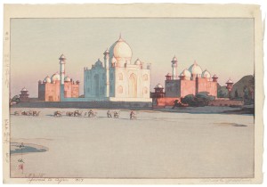 1. Hiroshi Yoshida (1876-1950) Two woodblock prints depicting India