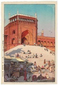2. Hiroshi Yoshida (1876-1950) Two woodblock prints depicting India